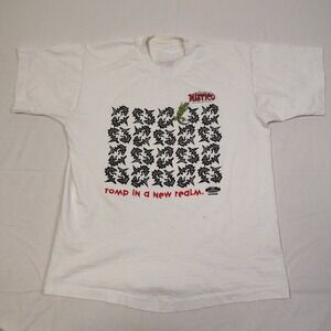 Vintage Jose Cuervo‎ Mistico Tequila Romp in a New Realm Graphic T-Shirt White L